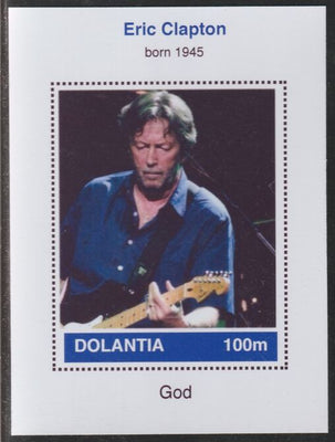 Dolantia (Fantasy) Eric Clapton imperf deluxe sheetlet on glossy card (75 x 103 mm) unmounted mint