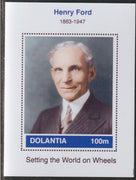 Dolantia (Fantasy) Henry Ford imperf deluxe sheetlet on glossy card (75 x 103 mm) unmounted mint