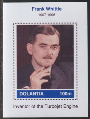 Dolantia (Fantasy) Frank Whittle imperf deluxe sheetlet on glossy card (75 x 103 mm) unmounted mint