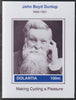 Dolantia (Fantasy) John Boyd Dunlop imperf deluxe sheetlet on glossy card (75 x 103 mm) unmounted mint