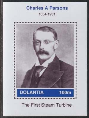 Dolantia (Fantasy) Charles A Parsons imperf deluxe sheetlet on glossy card (75 x 103 mm) unmounted mint