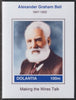 Dolantia (Fantasy) Alexander Graham Bell imperf deluxe sheetlet on glossy card (75 x 103 mm) unmounted mint