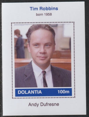 Dolantia (Fantasy) Tim Robbins imperf deluxe sheetlet on glossy card (75 x 103 mm) unmounted mint