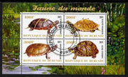 Burundi 2011 Fauna of the World - Turtles perf sheetlet containing 4 values fine cto used