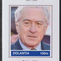 Dolantia (Fantasy) Robert De Niro imperf deluxe sheetlet on glossy card (75 x 103 mm) unmounted mint