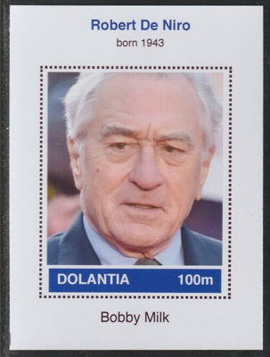 Dolantia (Fantasy) Robert De Niro imperf deluxe sheetlet on glossy card (75 x 103 mm) unmounted mint