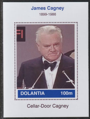 Dolantia (Fantasy) James Cagney imperf deluxe sheetlet on glossy card (75 x 103 mm) unmounted mint