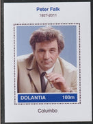 Dolantia (Fantasy) Peter Falk imperf deluxe sheetlet on glossy card (75 x 103 mm) unmounted mint
