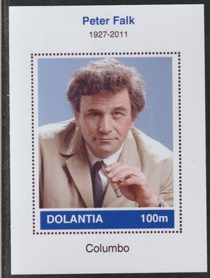 Dolantia (Fantasy) Peter Falk imperf deluxe sheetlet on glossy card (75 x 103 mm) unmounted mint