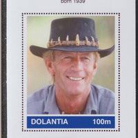 Dolantia (Fantasy) Paul Hogan imperf deluxe sheetlet on glossy card (75 x 103 mm) unmounted mint