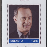 Dolantia (Fantasy) Tom Hanks imperf deluxe sheetlet on glossy card (75 x 103 mm) unmounted mint