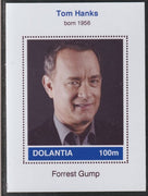 Dolantia (Fantasy) Tom Hanks imperf deluxe sheetlet on glossy card (75 x 103 mm) unmounted mint