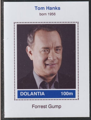 Dolantia (Fantasy) Tom Hanks imperf deluxe sheetlet on glossy card (75 x 103 mm) unmounted mint
