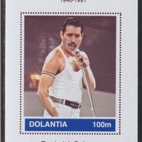 Dolantia (Fantasy) Freddie Mercury imperf deluxe sheetlet on glossy card (75 x 103 mm) unmounted mint