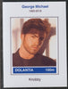 Dolantia (Fantasy) George Michael imperf deluxe sheetlet on glossy card (75 x 103 mm) unmounted mint