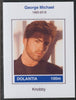Dolantia (Fantasy) George Michael imperf deluxe sheetlet on glossy card (75 x 103 mm) unmounted mint