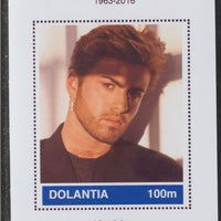 Dolantia (Fantasy) George Michael imperf deluxe sheetlet on glossy card (75 x 103 mm) unmounted mint