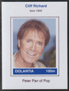 Dolantia (Fantasy) Cliff Richard imperf deluxe sheetlet on glossy card (75 x 103 mm) unmounted mint