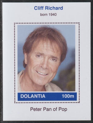 Dolantia (Fantasy) Cliff Richard imperf deluxe sheetlet on glossy card (75 x 103 mm) unmounted mint