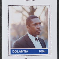 Dolantia (Fantasy) John Coltrane imperf deluxe sheetlet on glossy card (75 x 103 mm) unmounted mint