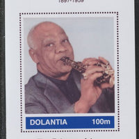 Dolantia (Fantasy) Sidney Bechet imperf deluxe sheetlet on glossy card (75 x 103 mm) unmounted mint