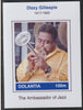 Dolantia (Fantasy) Dizzy Gillespie imperf deluxe sheetlet on glossy card (75 x 103 mm) unmounted mint