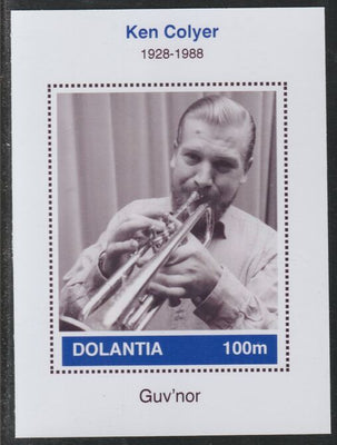 Dolantia (Fantasy) Ken Colyer imperf deluxe sheetlet on glossy card (75 x 103 mm) unmounted mint