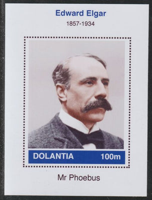 Dolantia (Fantasy) Edward Elgar imperf deluxe sheetlet on glossy card (75 x 103 mm) unmounted mint