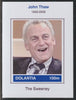 Dolantia (Fantasy) John Thaw imperf deluxe sheetlet on glossy card (75 x 103 mm) unmounted mint