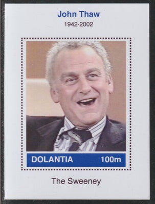 Dolantia (Fantasy) John Thaw imperf deluxe sheetlet on glossy card (75 x 103 mm) unmounted mint