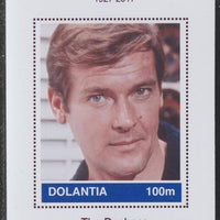 Dolantia (Fantasy) Roger Moore imperf deluxe sheetlet on glossy card (75 x 103 mm) unmounted mint