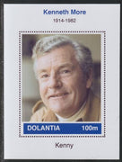 Dolantia (Fantasy) Kenneth More imperf deluxe sheetlet on glossy card (75 x 103 mm) unmounted mint