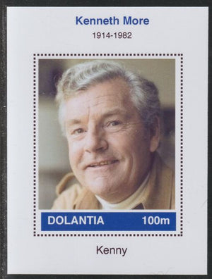 Dolantia (Fantasy) Kenneth More imperf deluxe sheetlet on glossy card (75 x 103 mm) unmounted mint