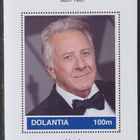 Dolantia (Fantasy) Dustin Hoffman imperf deluxe sheetlet on glossy card (75 x 103 mm) unmounted mint