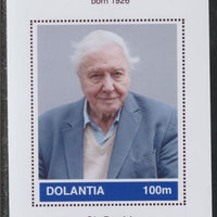 Dolantia (Fantasy) David Attenborough imperf deluxe sheetlet on glossy card (75 x 103 mm) unmounted mint