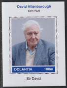 Dolantia (Fantasy) David Attenborough imperf deluxe sheetlet on glossy card (75 x 103 mm) unmounted mint