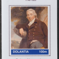 Dolantia (Fantasy) Edward Jenner imperf deluxe sheetlet on glossy card (75 x 103 mm) unmounted mint