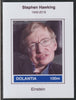 Dolantia (Fantasy) Stephen Hawking imperf deluxe sheetlet on glossy card (75 x 103 mm) unmounted mint