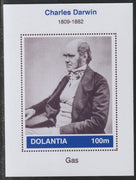 Dolantia (Fantasy) Charles Darwin imperf deluxe sheetlet on glossy card (75 x 103 mm) unmounted mint