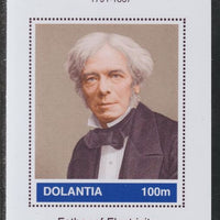 Dolantia (Fantasy) Michael Faraday imperf deluxe sheetlet on glossy card (75 x 103 mm) unmounted mint