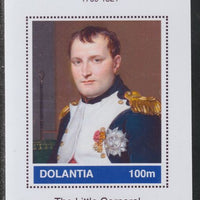 Dolantia (Fantasy) Napoleon Bonaparte imperf deluxe sheetlet on glossy card (75 x 103 mm) unmounted mint