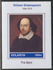 Dolantia (Fantasy) William Shakespeare imperf deluxe sheetlet on glossy card (75 x 103 mm) unmounted mint