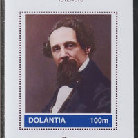 Dolantia (Fantasy) Charles Dickens imperf deluxe sheetlet on glossy card (75 x 103 mm) unmounted mint