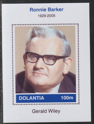 Dolantia (Fantasy) Ronnie Barker imperf deluxe sheetlet on glossy card (75 x 103 mm) unmounted mint