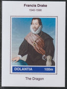 Dolantia (Fantasy) Francis Drake imperf deluxe sheetlet on glossy card (75 x 103 mm) unmounted mint
