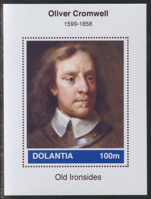 Dolantia (Fantasy) Oliver Cromwell imperf deluxe sheetlet on glossy card (75 x 103 mm) unmounted mint