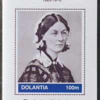 Dolantia (Fantasy) Florence Nightingale imperf deluxe sheetlet on glossy card (75 x 103 mm) unmounted mint