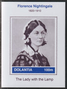 Dolantia (Fantasy) Florence Nightingale imperf deluxe sheetlet on glossy card (75 x 103 mm) unmounted mint