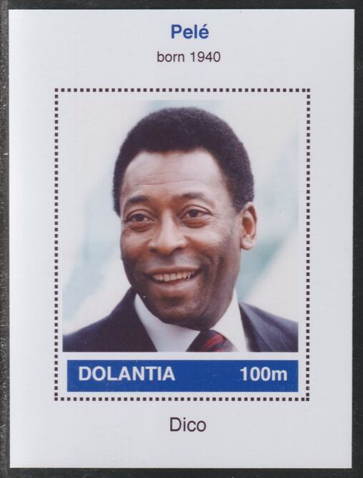 Dolantia (Fantasy) Pele imperf deluxe sheetlet on glossy card (75 x 10 ...