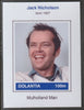 Dolantia (Fantasy) Jack Nicholson imperf deluxe sheetlet on glossy card (75 x 103 mm) unmounted mint